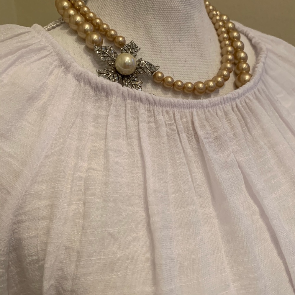 Counterparts Romantic Peasant White Top S NWT - Picture 2 of 5